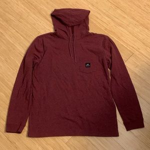 RVCA Men’s Hoodie Shirt, Heather Red, Medium